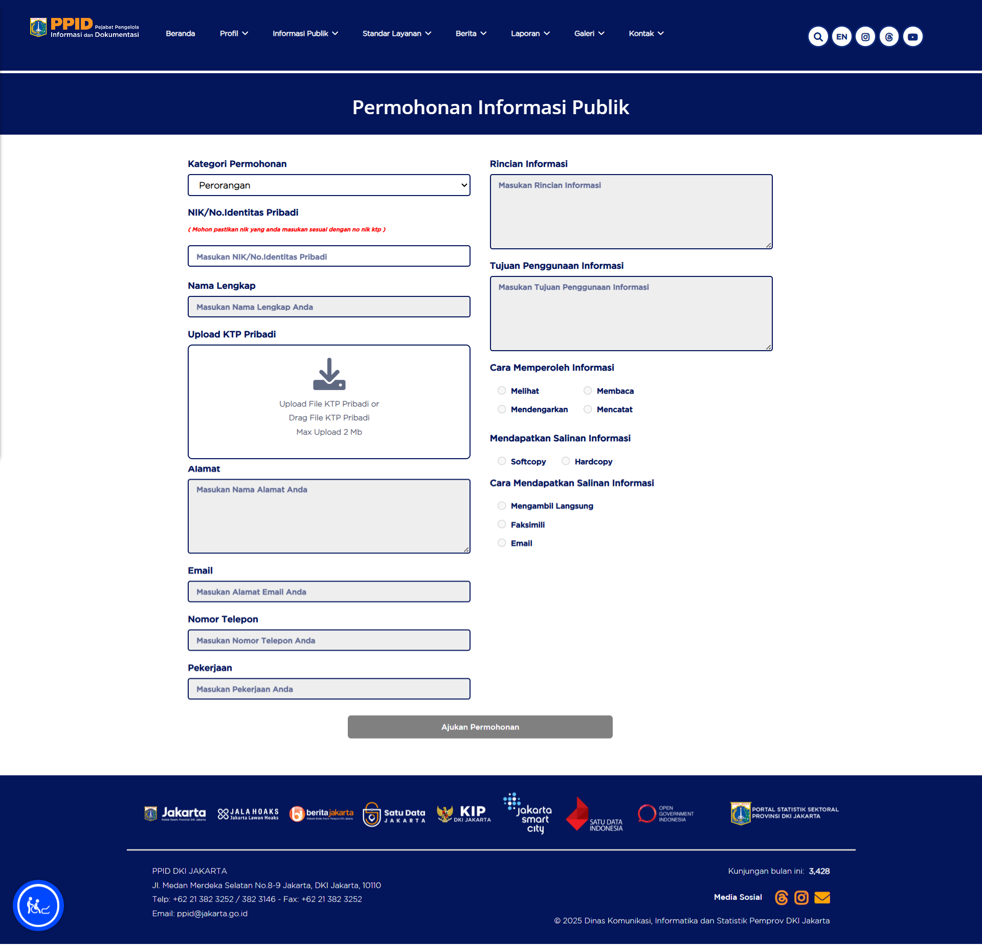 Form Permohonan Informasi Publik